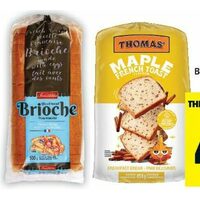Irresistibles Brioche Bread or Buns, Thomas Breakfast Bread
