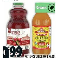 Patience Juice or Bragg's Apple Cider Vinegar