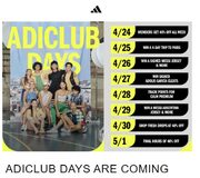 ADICLUB DAYS ARE COMING (40 % Off ) & Much more!! Members only!!! YMMV !!! Starts April 24..