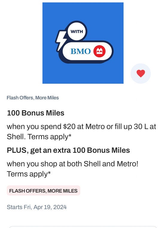 bmo air miles redflagdeals