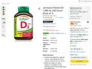 Jamieson Vitamin D3 1,000 IU, 240 Count $4.49