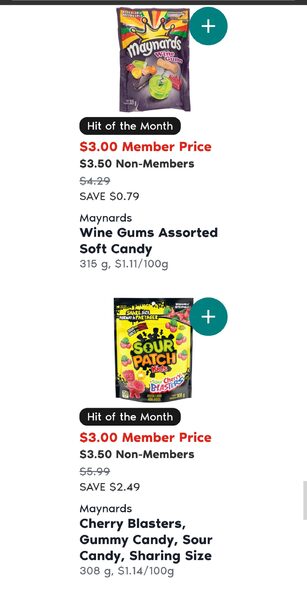[Loblaws / Shoppers Drug Mart/ RCSS/ No frills/ etc] Sweet treats ...
