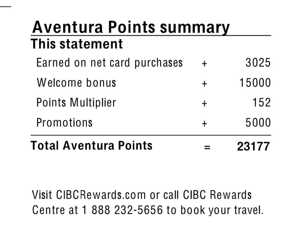[CIBC] CIBC Aventura Visa Infinite/Gold offers: 45-60k, FYF, $3000-5000 ...