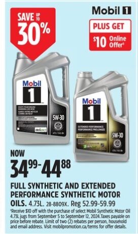 Canadian Tire Mobil 1 Engine Oil Sale 35 45 10 Rebate RedFlagDeals Forums