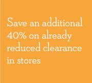 40% off in store clearance