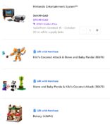 Nintendo Entertainment System $280 (save $70) + 3 free gifts w/ purchase + 2x Insider Points