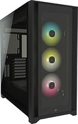 CORSAIR iCUE 5000X - RGB Tempered Glass ATX PC Case w/ 3 Fans & Controller, Black - $149.99