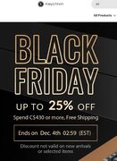 Keychron Canada Black Friday Deal up to 25% OFF, Free Shipping for $430 or more