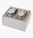 Fossil His and Her Fenmore Multifunction Stainless Steel Watch Gift Set, White - $84.75 (<$43 / watch)