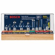 BOSCH 1/2 + 1/4 Shank Carbide Professional Router Bit Set, 10-Piece $113.40 (40% Off)