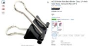 $0.80 for a box of 12 ACCO Binder Fold Back Binder Clips, 3/4-Inch