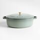 Staub 6.25-Qt. Eucalyptus Enameled Cast Iron Shallow Oval Dutch Oven $230.97