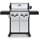 Broil King Crown S 490 4-Burner Natural Gas BBQ Grill in Stainless Steel with Side Burner and Rear Rotisserie - $629