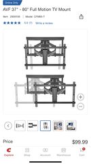 AVF 37" - 80" Full Motion TV Mount $99.99