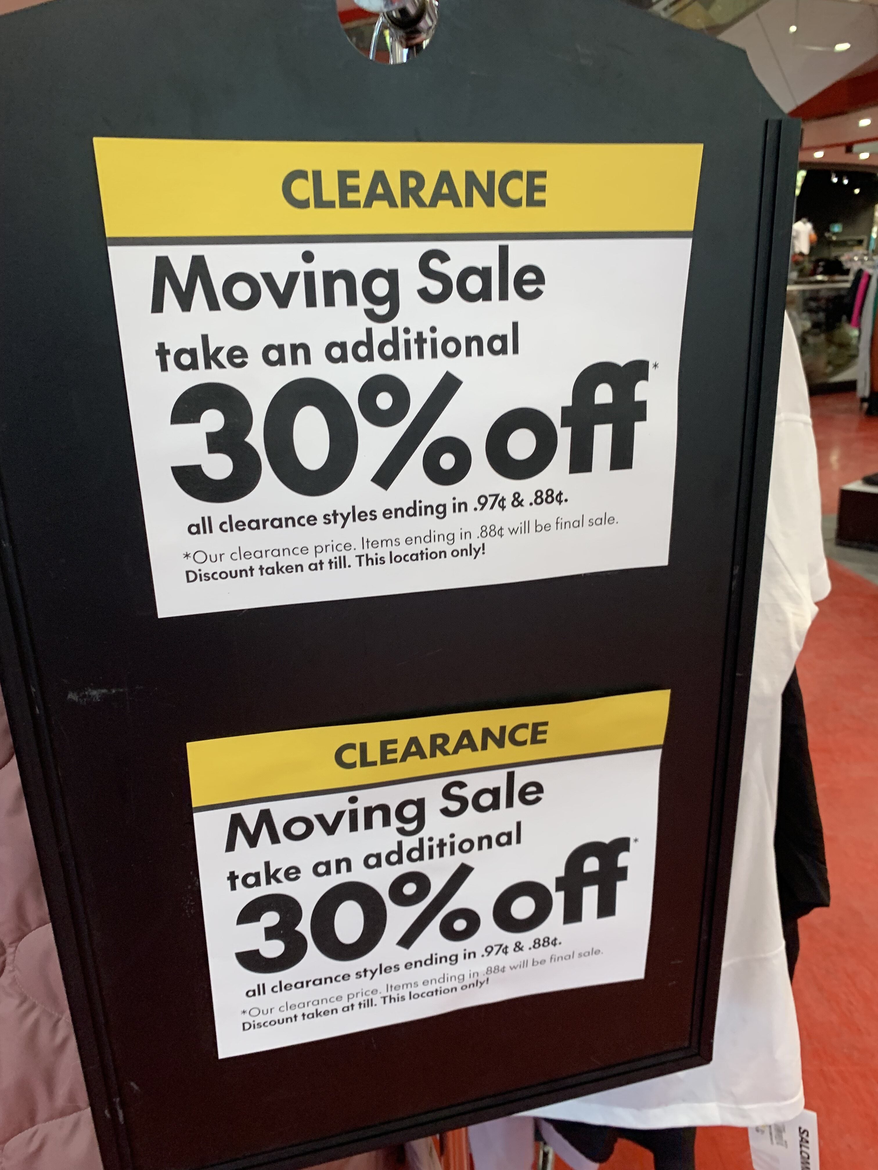 Sportchek Sherway Gardens - Moving Sale - Additional 30% off clearance ...