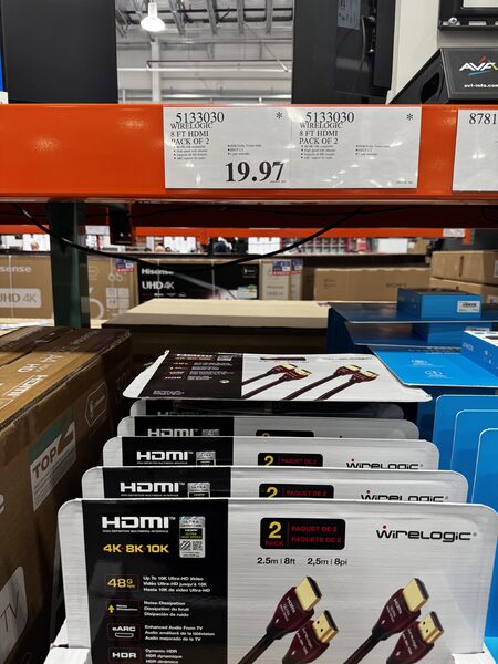 [Costco] Wirelogic 48GB 8FT HDMI - 2 Pack, $19.97 In Store ...