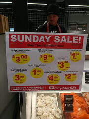 [City Market Vancouver Post] May 4th only: 1lb Bag Frozen Pollock Fillets $3ea, Chile Red Grapes $1.99/lb & more deals