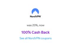NordVPN 100% Cashback via Rakuten