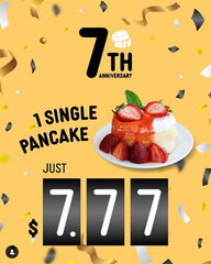 [AB & ON] 7th Anniversary (May 17-18): Fluffy single pancakes are $7.77 each @ each participating location