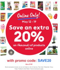 Petsmart - Save 20% Online + 15% from Rakuten