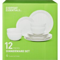 Everyday Essentials 12 Piece Dinnerware Set