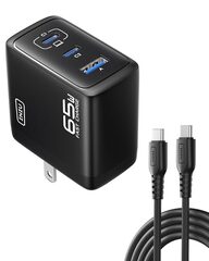 INIU 65W Fast Charging 3-Port USB C Wall Charger Block $16.32