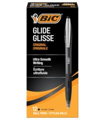 BIC Glide Bold Black Ballpoint Pens, Bold Point (1.6mm), 12-Count Pack $9.84 (Save 49%)