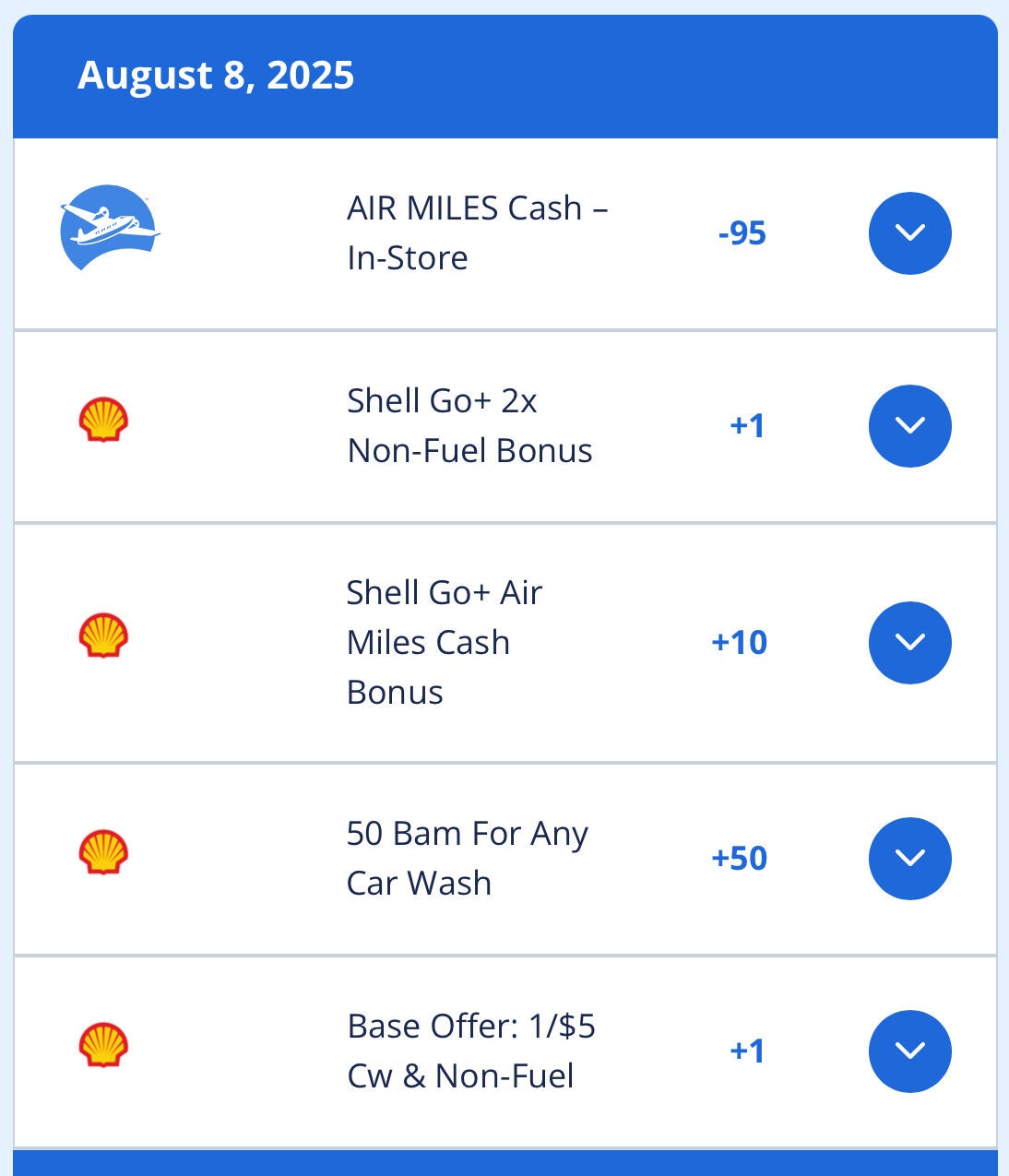 [Air Miles] [Shell] Redeem 95 AM Get 30 AM (Aug 8-10) and 50 AM with ...