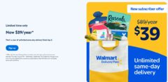 Walmart Annual Delivery Pass $39 (instead of $89)