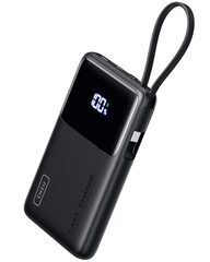 INIU 45W Power Bank, Slimmest 10000mAh Portable Charger with Build in USB C Cable - $19.68