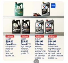 Valvoline Restore and Protect Full Synthetic Oil ($34.97 or $43.97)