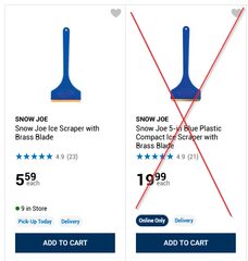 Snow Joe Brass Ice Scraper - $5 after PM w/ Rona