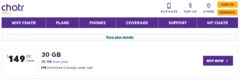 Chatr $149 / Year - 30G