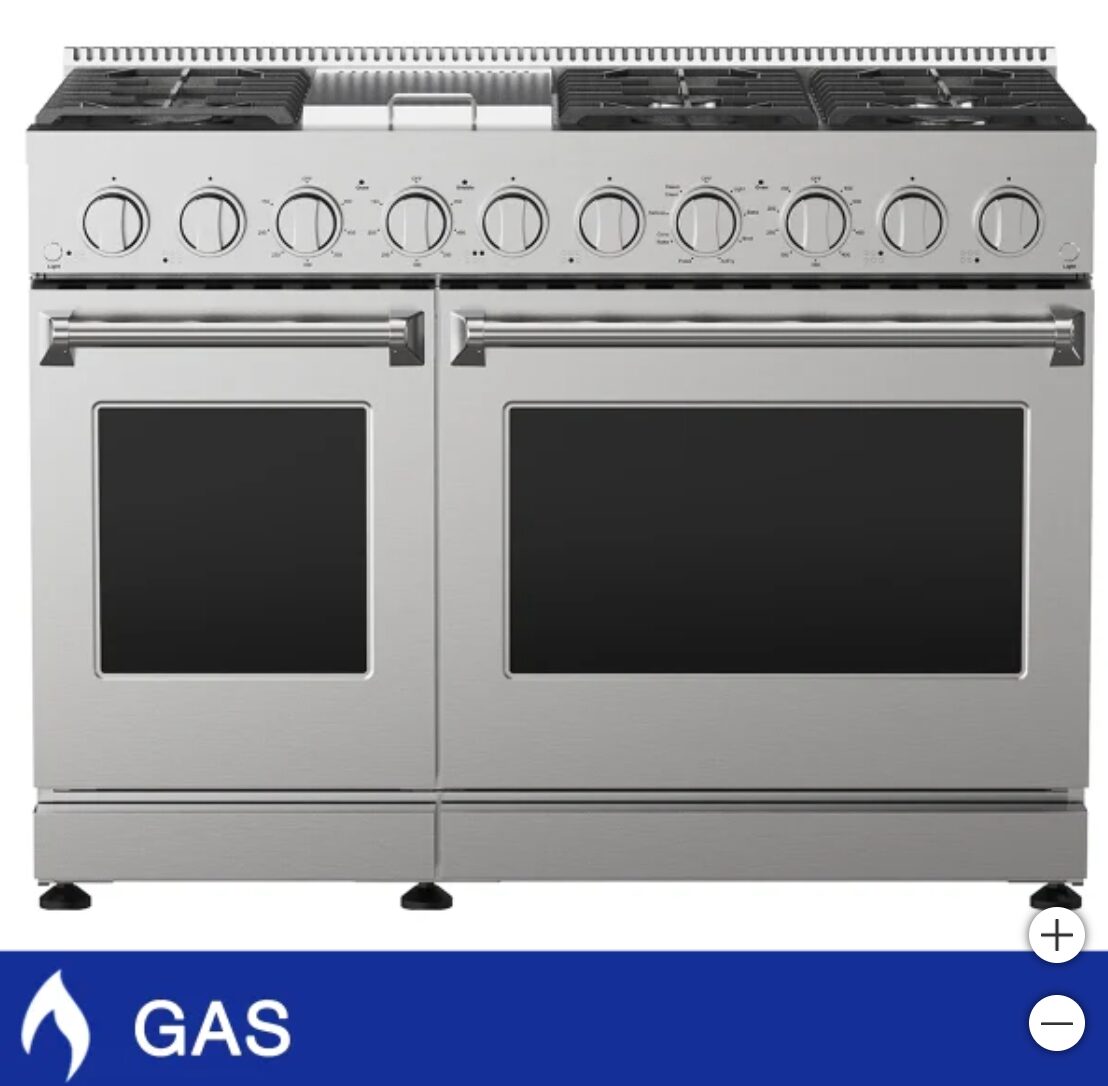 [Costco] Kenmore Pro 48 in. 7.6 cu ft. Stainless Steel Dual Oven Gas ...