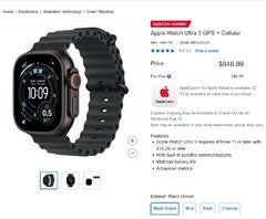 Apple Watch Ultra 3 $848.99 (NOT just the black bezel)