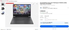 $406 HP Victus 15.6" FHD Ryzen 5 7535HS 3.3GHz AMD Radeon RX 6550M