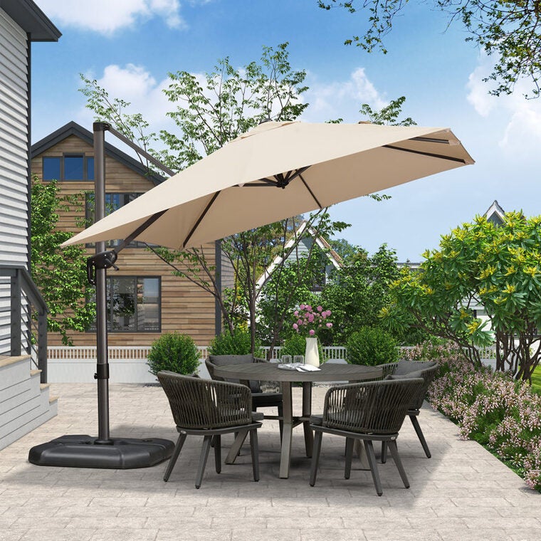 [Wayfair.ca] $420 Purple leaf 9ft offset square cantilever patio ...