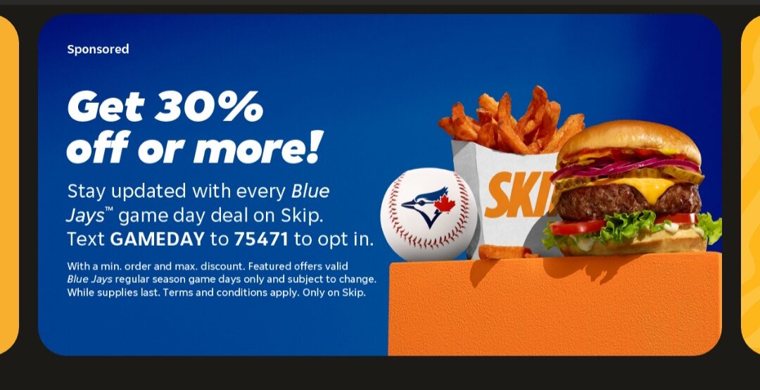 [Skip] Blue Jays™: Get 30% off or more from Skip, during regular season ...
