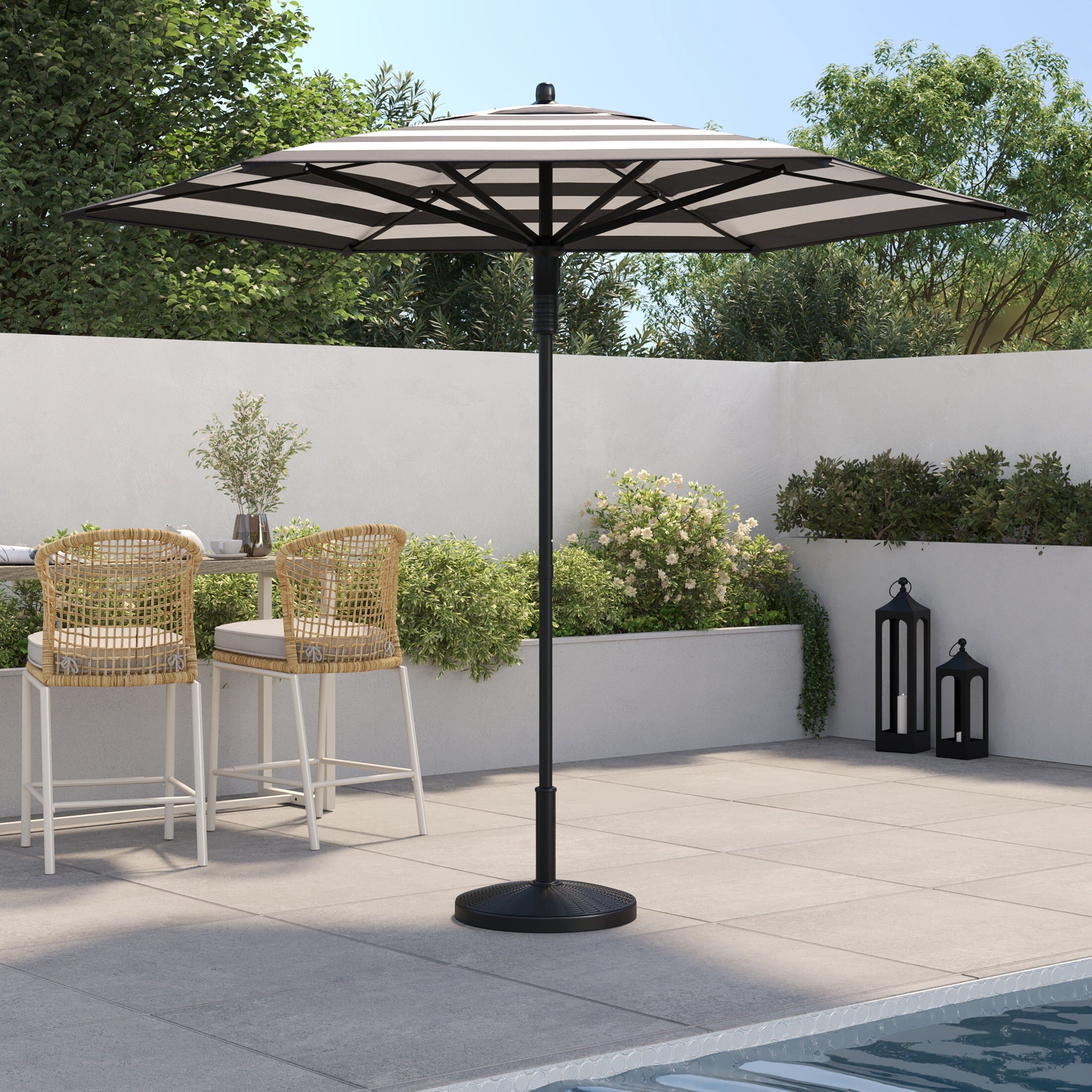 hometrends patio umbrella 12x12ft Best with Sunbrella Fabric, Large Outdoor Cantilever Umbrella, Spectrum Indigo With our ventilated umbrella Walmart] HOMETRENDS 7.5 ft. Round