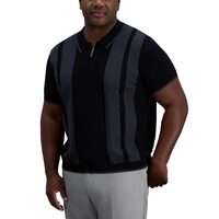 [Amazon.ca] Haggar Mens Short Sleeve Popcorn Knit Sweater PoloPullover Sweater -- $5