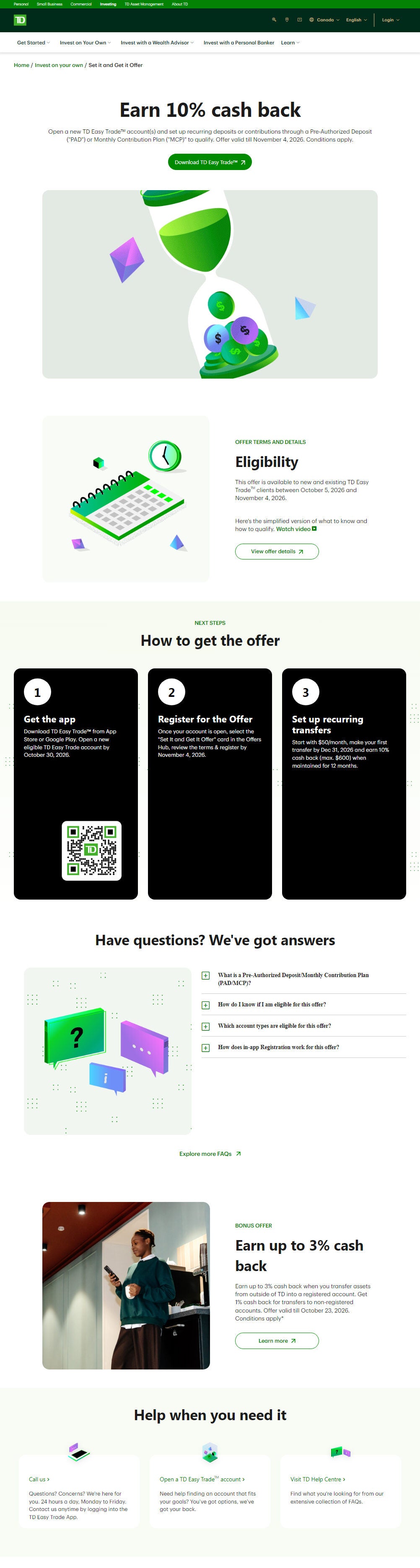 [TD Easy Trade] TD Easy Trade: 10% cash back - RedFlagDeals.com Forums