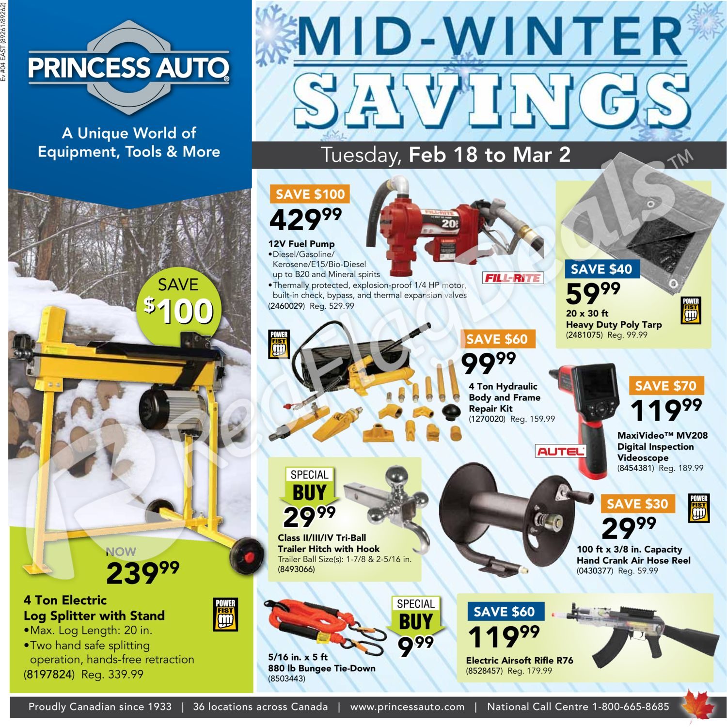 Princess Auto Weekly Flyer - Flyer - Mid-Winter Savings - Feb 18 – Mar 2 -  RedFlagDeals.com
