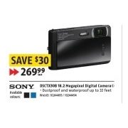 Sony Cyber-shot 18.2MP Waterproof Digital Camera - $269.99 ($30.00 off)