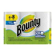 Bounty Select-A-Size Paper Towels, White, 6 Big Rolls - $6.98