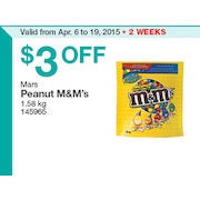 Mars Peanut M&M's - $3.00 Off