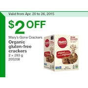 Mary's Gone Crackers Organic Gluten-Free Crackers - $2.00 Off