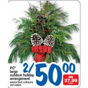 PC Large Outdoor Holiday Arrangement - 2/$50.00