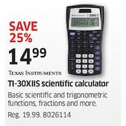 Texas Instruments TI-30XIIS Standard Calculator - $14.99 (25% off)