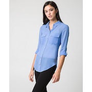 Chiffon Button-front Blouse - $29.99 ($19.96 Off)