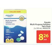 Equate Multi-Purpose Solution Twin Pack  - $8.26/pack